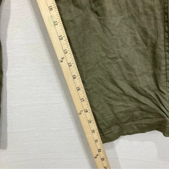 INC International Concepts 100% Linen Olive Green Boho Casual Pants Size 8 - Picture 10 of 13